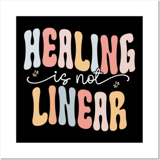 Healing Is Not Linear Shirt, Motivational Shirt, Positivity Shirt, Mental Health Shirt, Depression Shirt, Psychologist Gift, Self Love Posters and Art